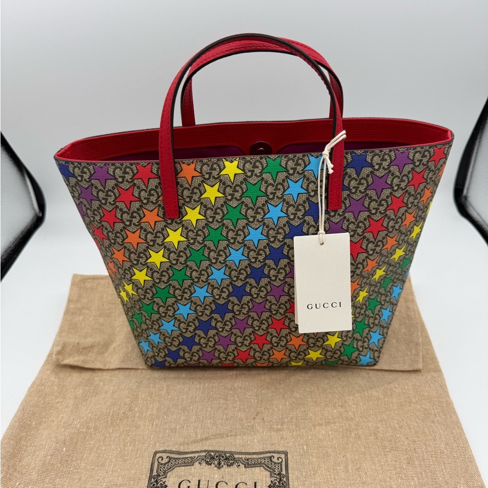 Gucci Rainbow Star GG Supreme Bag - with COA